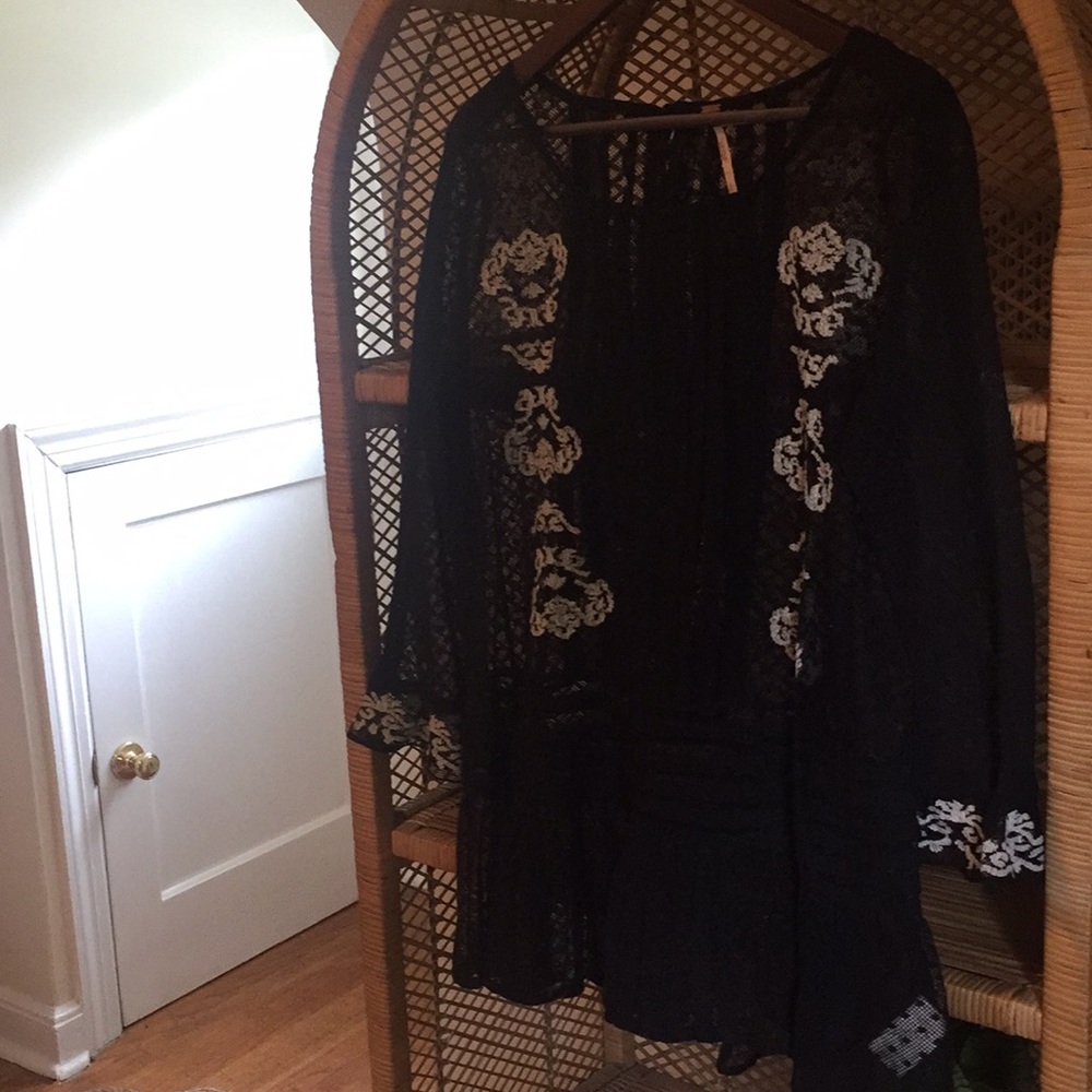 Free People Embroidered Dot Tunic